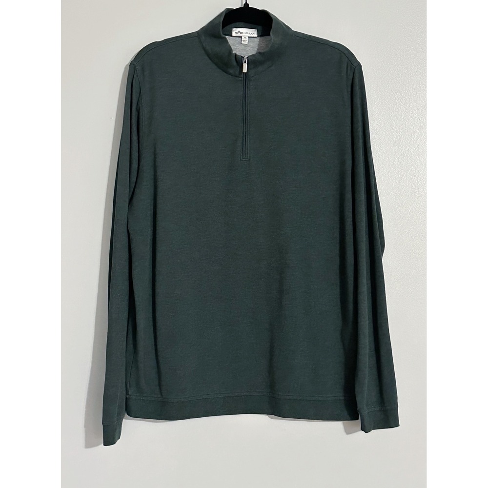 Peter Millar Dark Green Quarter Zip Pullover Men's Size X-Large